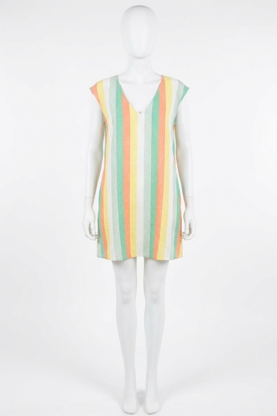 NEW GLAM tropicana shift dress in multi stripes